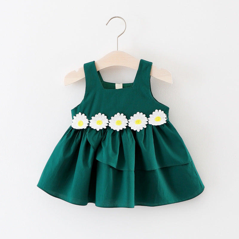 Girl's skirt cotton sleeveless dress  Infant Girl Dress Thecurvestory