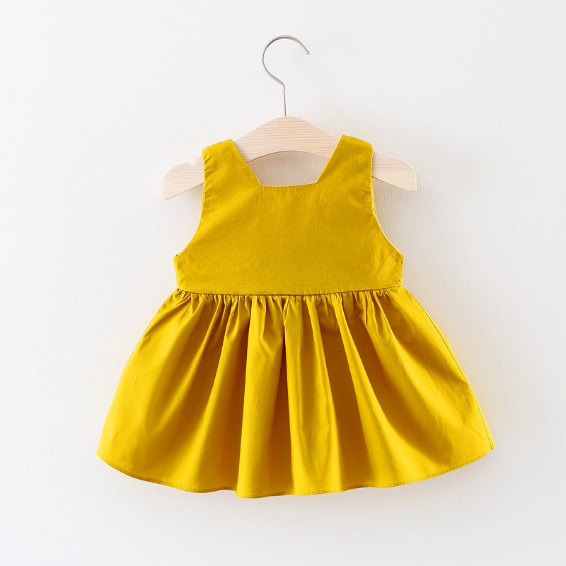 Girl's skirt cotton sleeveless dress  Infant Girl Dress Thecurvestory