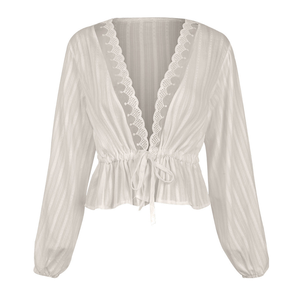 Tops  | Women Boho Style full sleeves top | White |  2XL| thecurvestory.myshopify.com