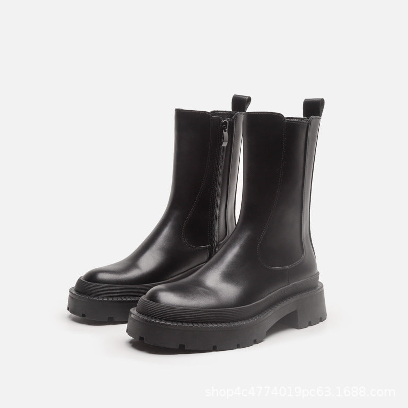 Ankle Boots  | Women's Simple Zipper Ankle Boots | thecurvestory.myshopify.com