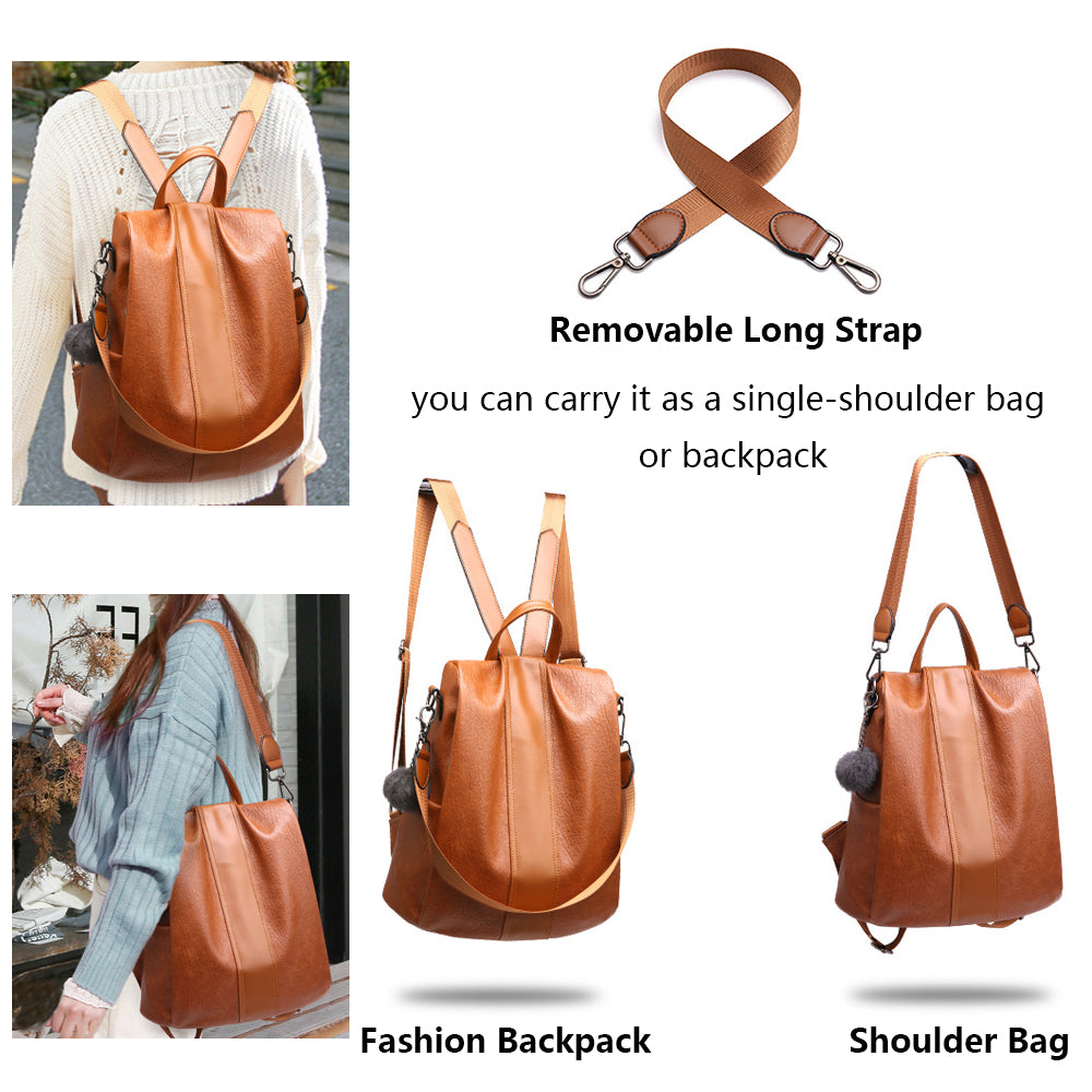 Soft leather backpack and shoulder bag  Backpack Thecurvestory