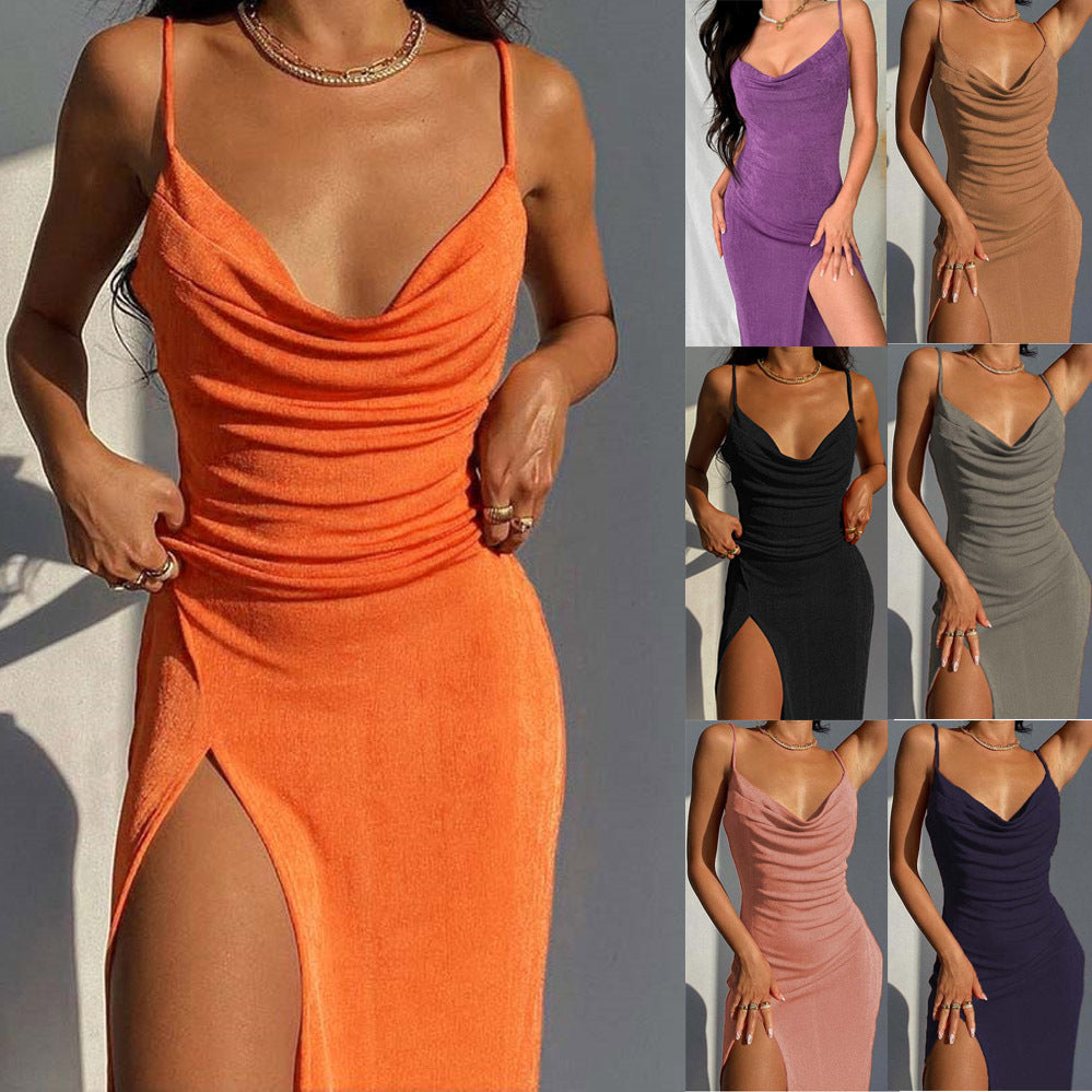 dresses  | Plus Size knitted Slit suspender dress | [option1] |  [option2]| thecurvestory.myshopify.com