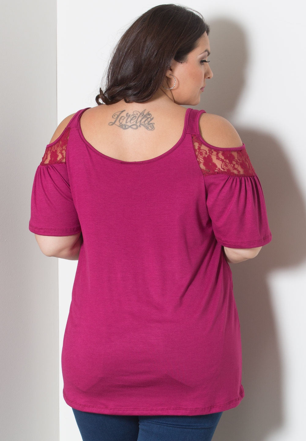 plus size short-sleeved top  Tops Thecurvestory