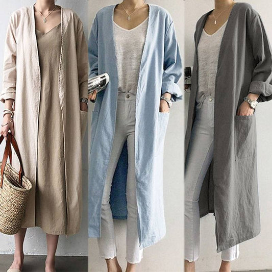 plus size Solid Color loose Coat  coats Thecurvestory