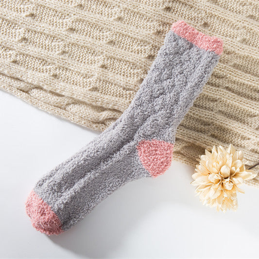 Coral fleece Womens sleep socks  Socks Thecurvestory