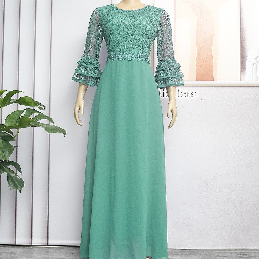dresses  | Plus Size Lace elegant occasion dress | Green |  L| thecurvestory.myshopify.com