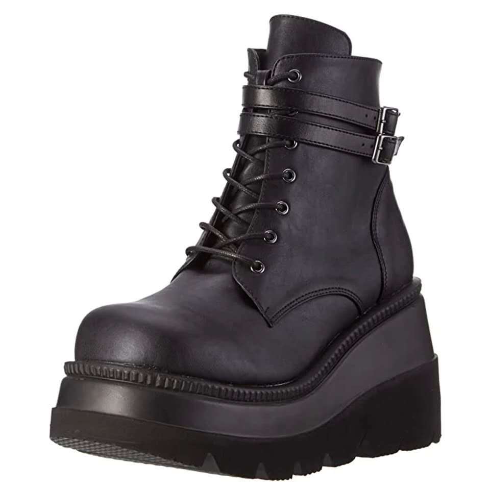 Platform side zipper women's boots  Heeled Boots Thecurvestory