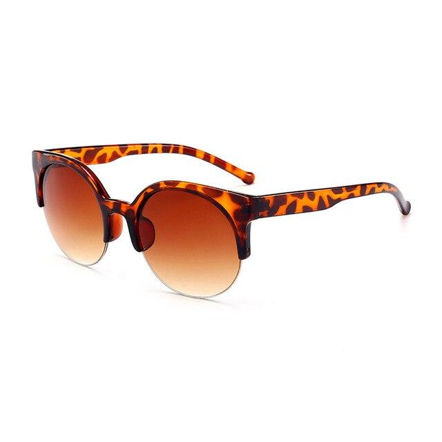 leopard half frame sunglasses  sunglasses Thecurvestory