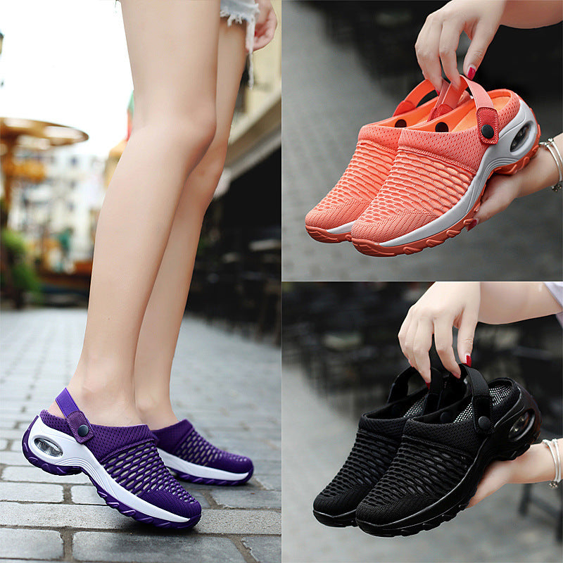 Mesh Casual Air Cushion Slippers  comfort shoes Thecurvestory