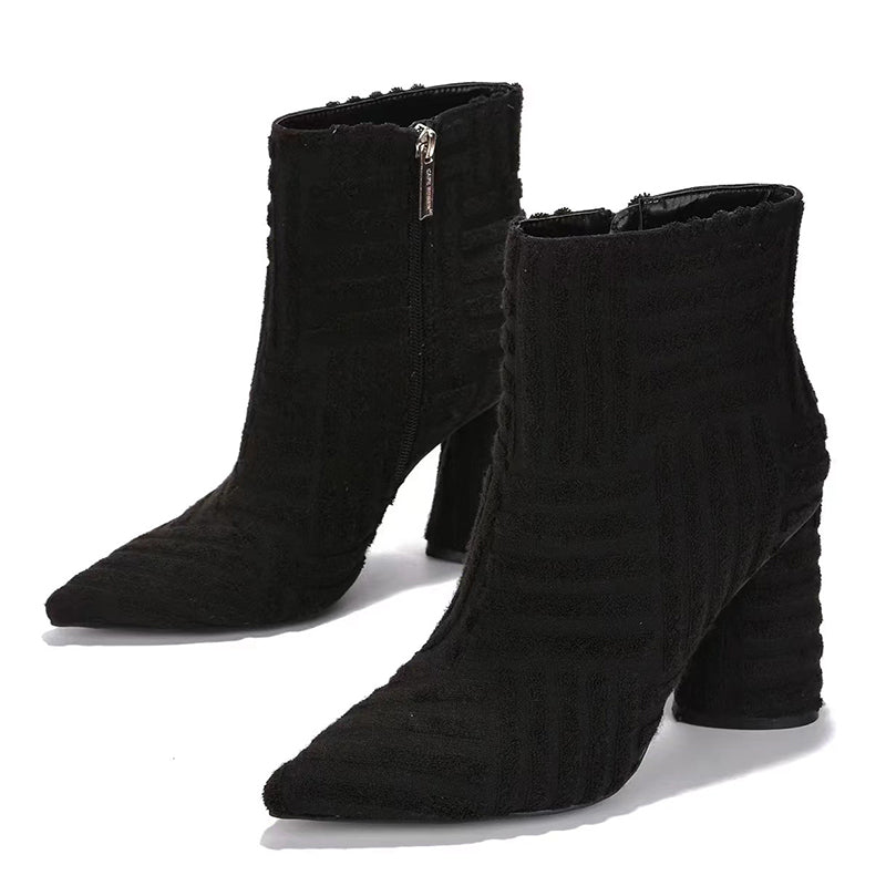 Heeled Boots  | Women's Pointed Toe Heeled Boots | thecurvestory.myshopify.com