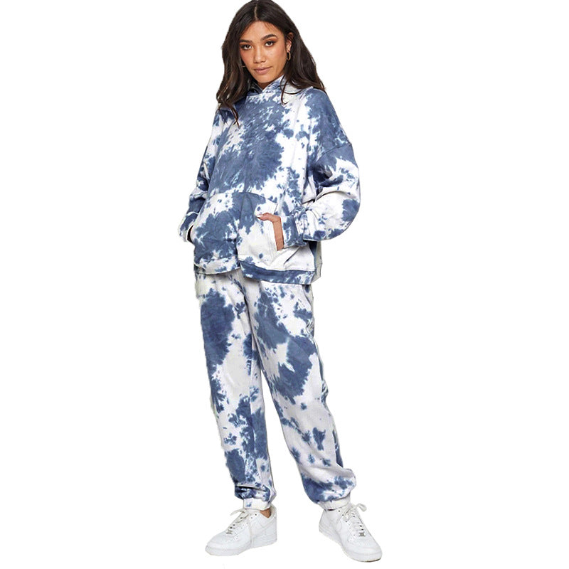 Autumn Tie Dye Sweater Pants Casual Sportswear  Co-ord Sets Thecurvestory