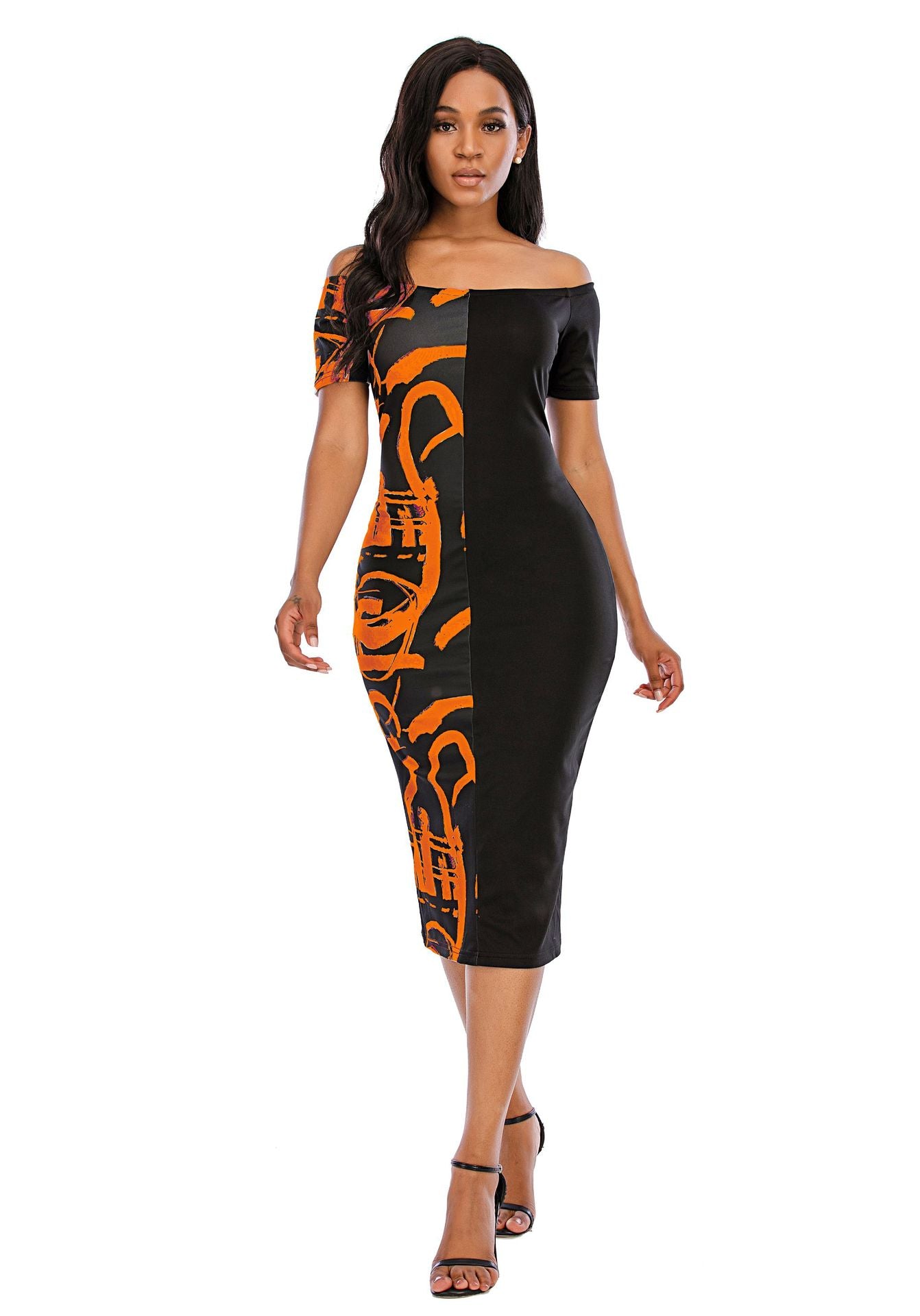 Plus Size Printed bodycon Dress  dresses Thecurvestory