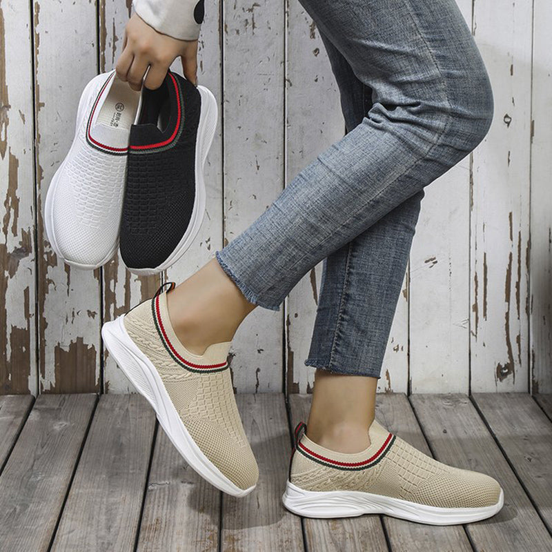 sneakers  | Women's Mesh Flat Slip-on Sports shoes | thecurvestory.myshopify.com