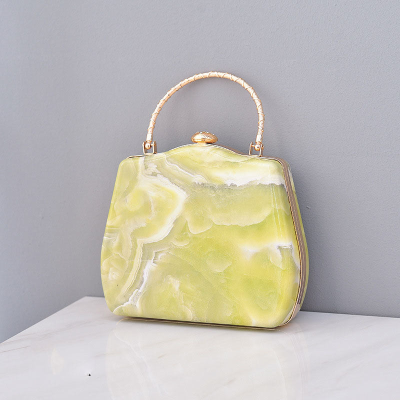 Ladies Marble Acrylic Hand Bag  Hand Bags Thecurvestory