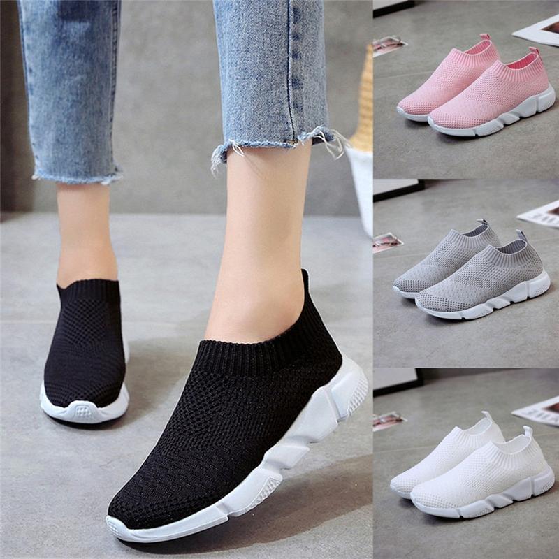 Breathable Knitted Sneakers  sneakers Thecurvestory