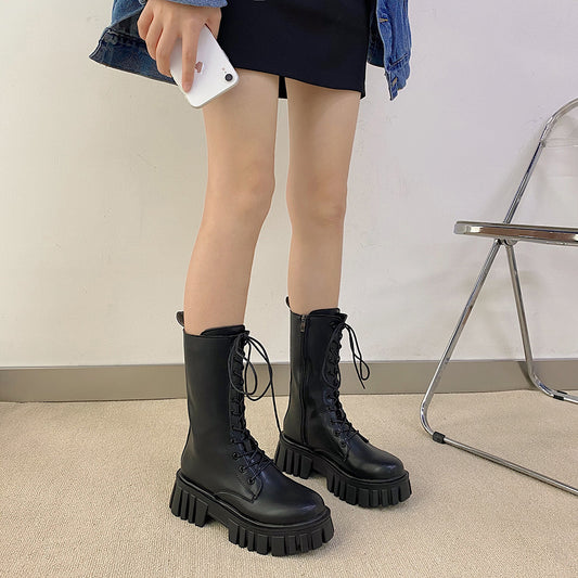 Women's High Ankle Lace up boots  Boots Thecurvestory
