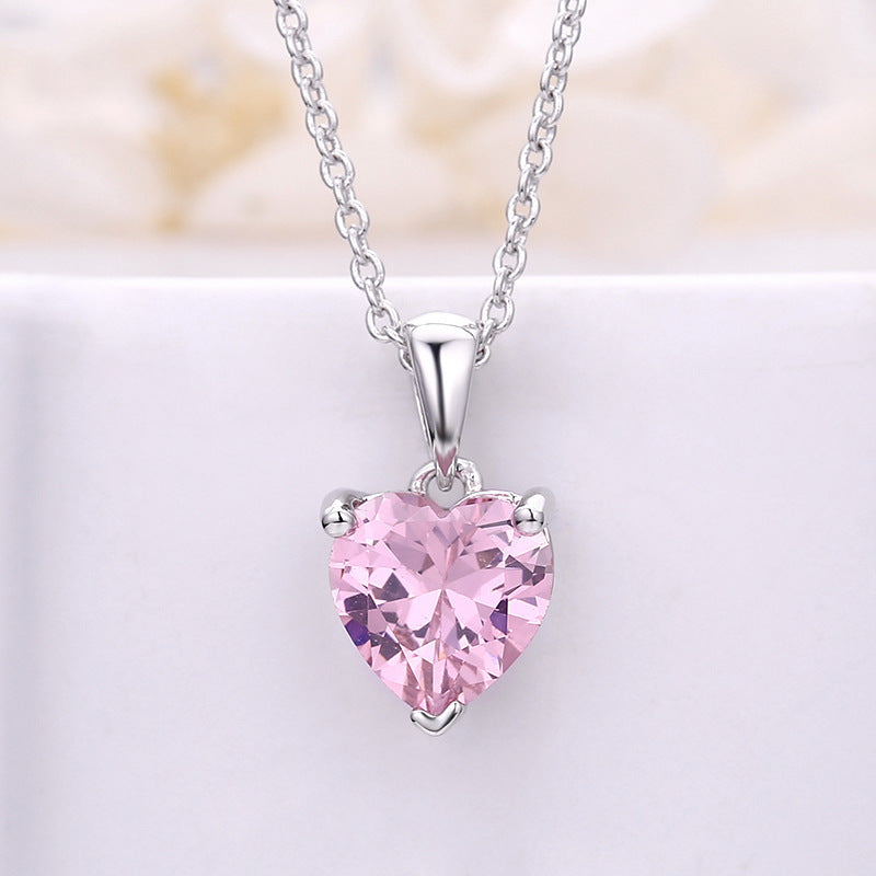 Heart-shaped gemstone necklace  necklaces & Pendants Thecurvestory