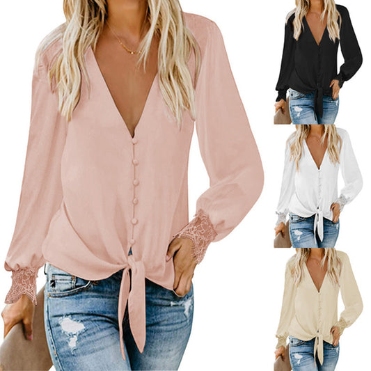 Plus size full sleeves v-neck top  Tops Thecurvestory