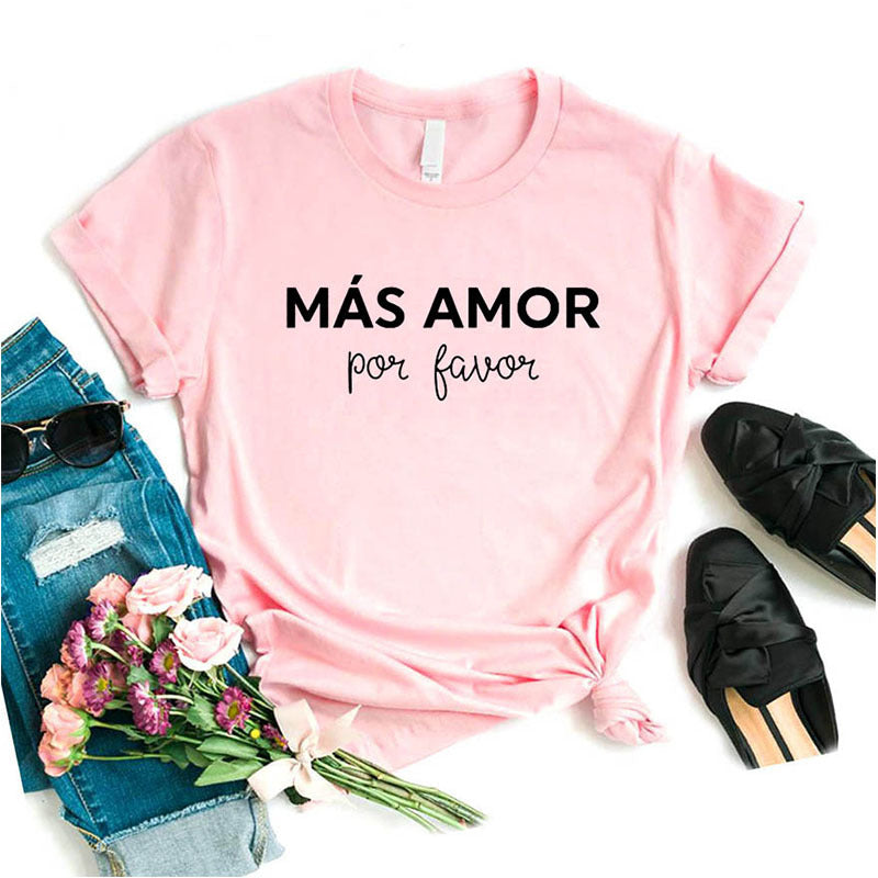 Plus size Mas Amor Par Favor T-shirt  Tshirt Thecurvestory