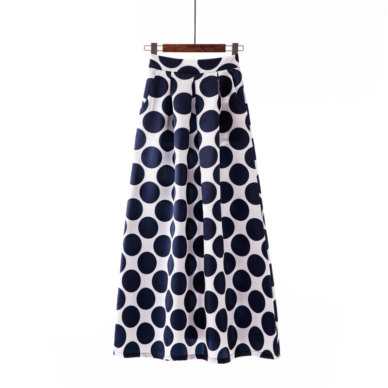 Dress  | Women's retro polka dot dress | 1090 17 blue |  3XL| thecurvestory.myshopify.com