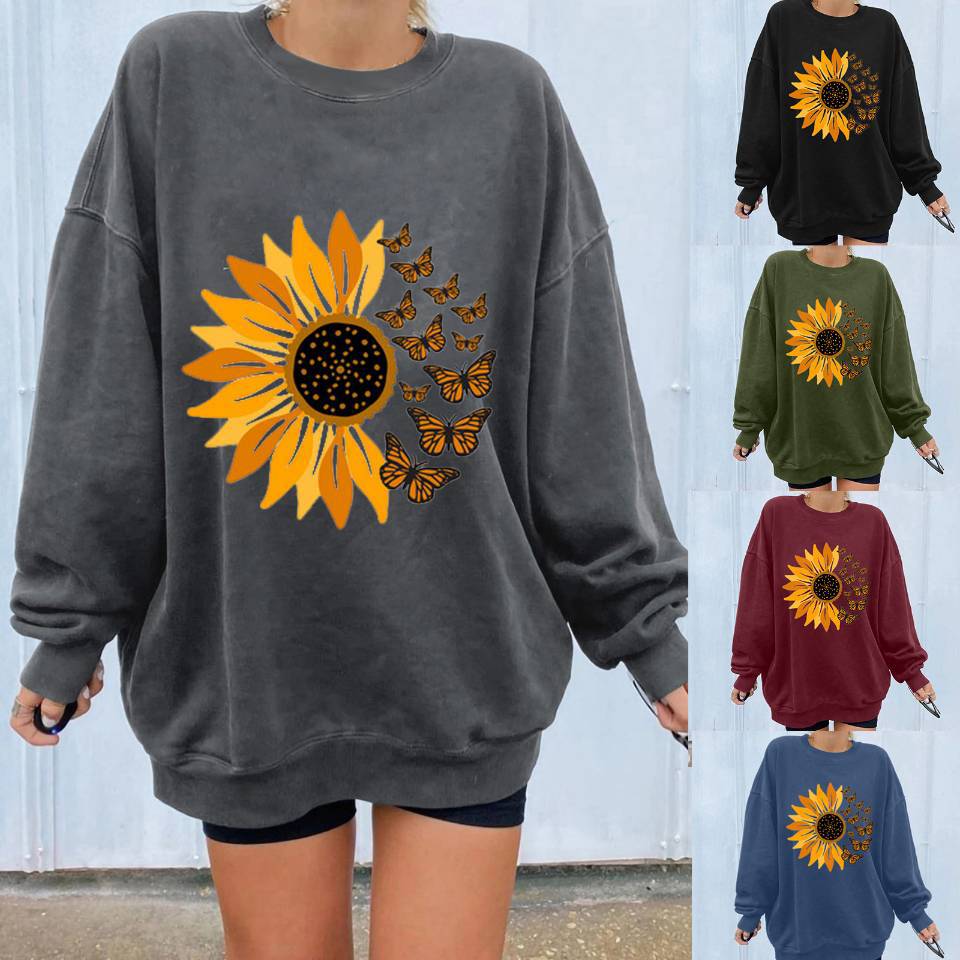 Sweatshirts  | Plus Size Printed Sweatshirt | [option1] |  [option2]| thecurvestory.myshopify.com