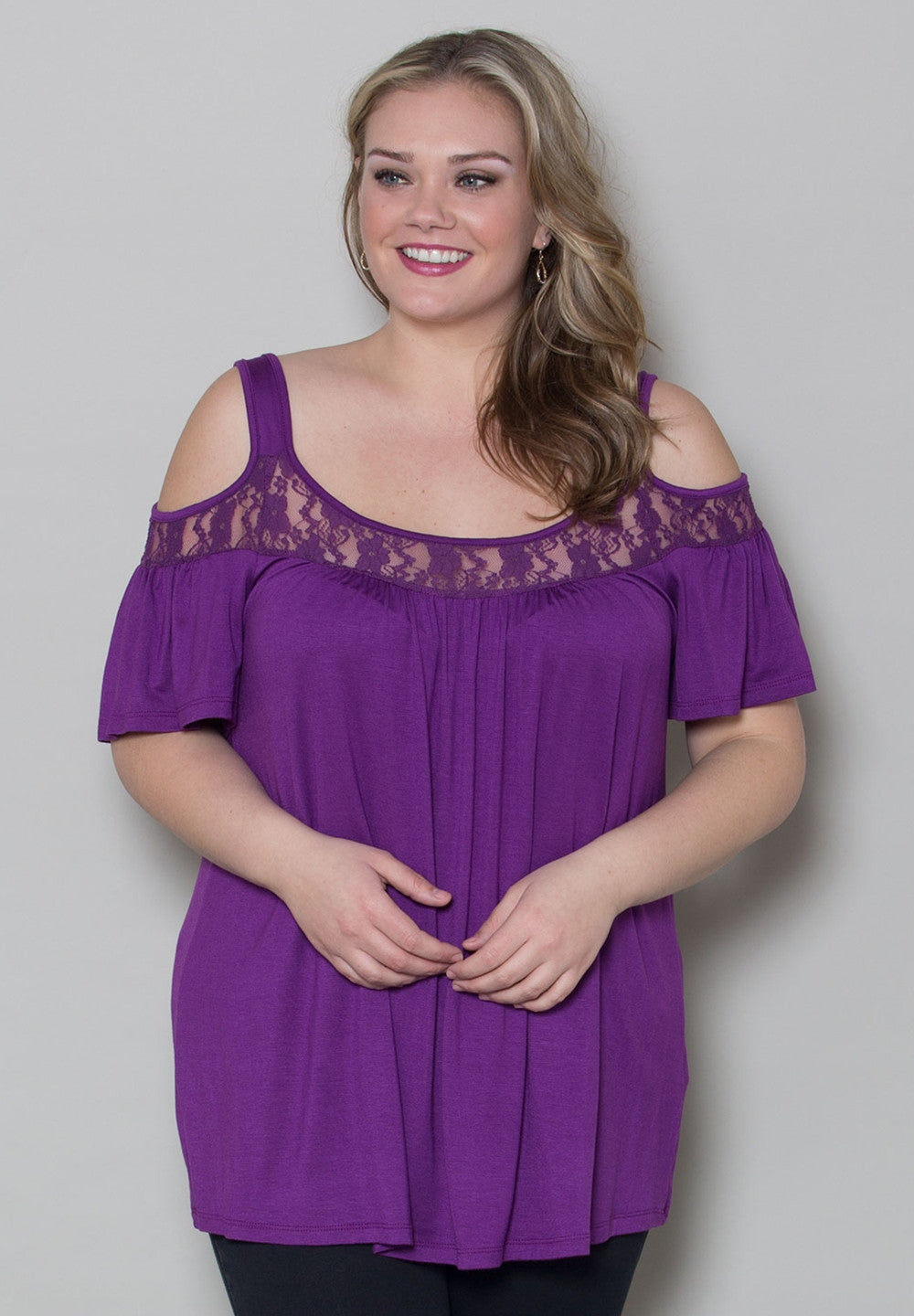 plus size short-sleeved top  Tops Thecurvestory