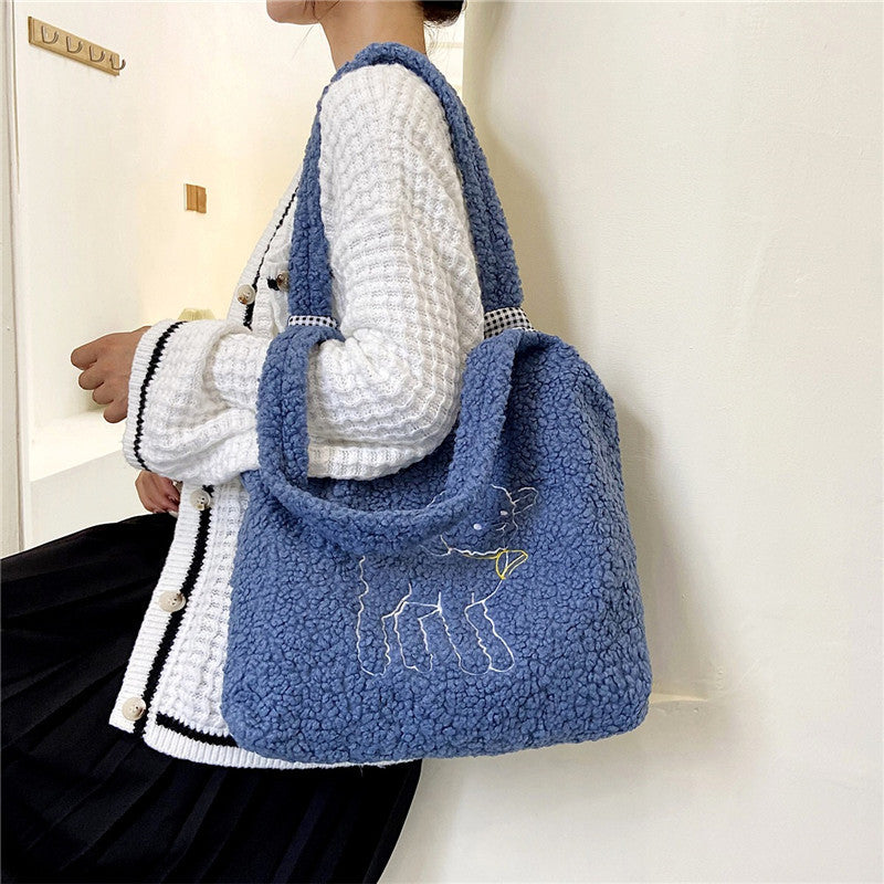 Tote Bag  | Women's Soft Fur Shopping Tote Bag | thecurvestory.myshopify.com