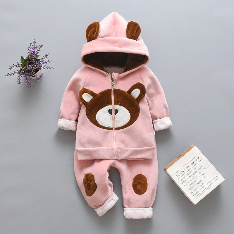 Kids Autumn and Winter hooded Co-ord set  kids Co-ord sets Thecurvestory