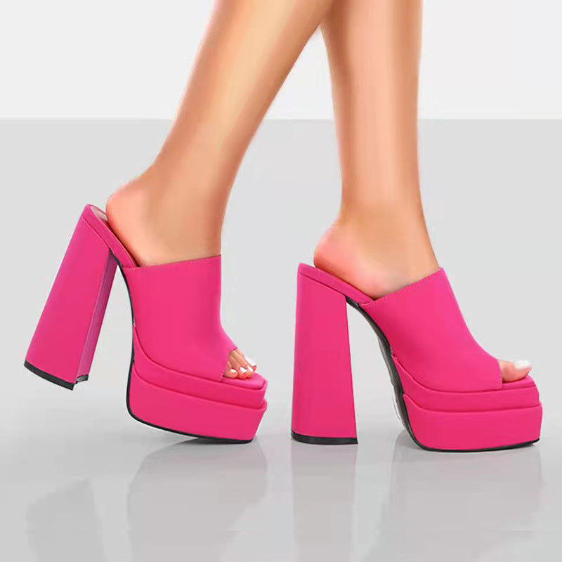 Women's Chunky Platform heeled Sandals  Heeled Sandals Thecurvestory