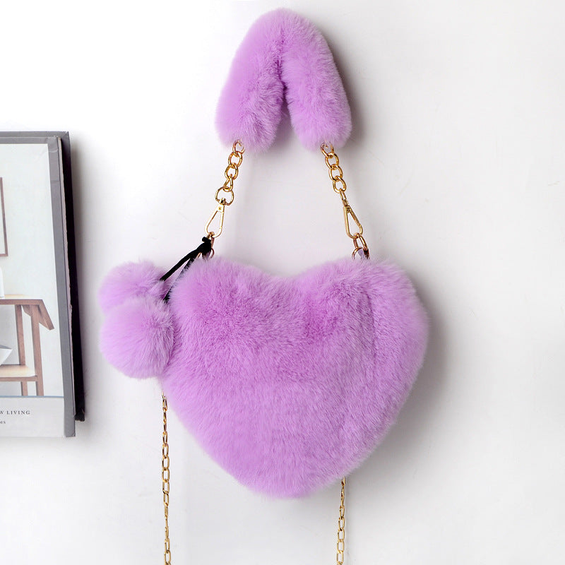 4  | Love Bags Soft Plush Handbags Women Valentine's Day Party Bag | Taro purple |  [option2]| thecurvestory.myshopify.com