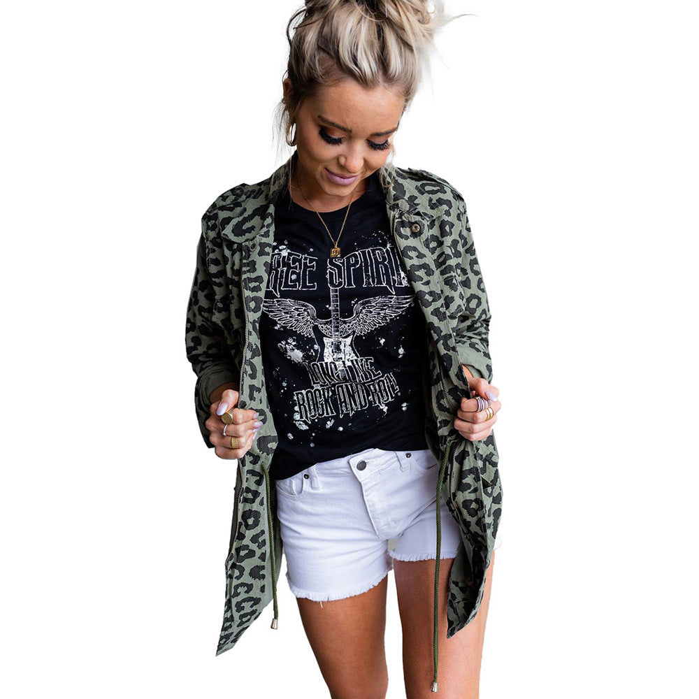 Casual Women's leopard print Jacket  jackets Thecurvestory
