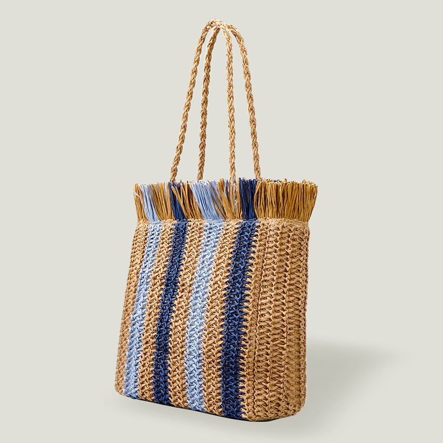 Handmade Straw Casual Shoulder Tote Bag  straw Bags Thecurvestory
