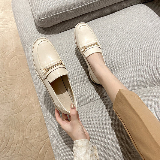 Loafers  | Women's British Style Soft Leather Loafers | thecurvestory.myshopify.com