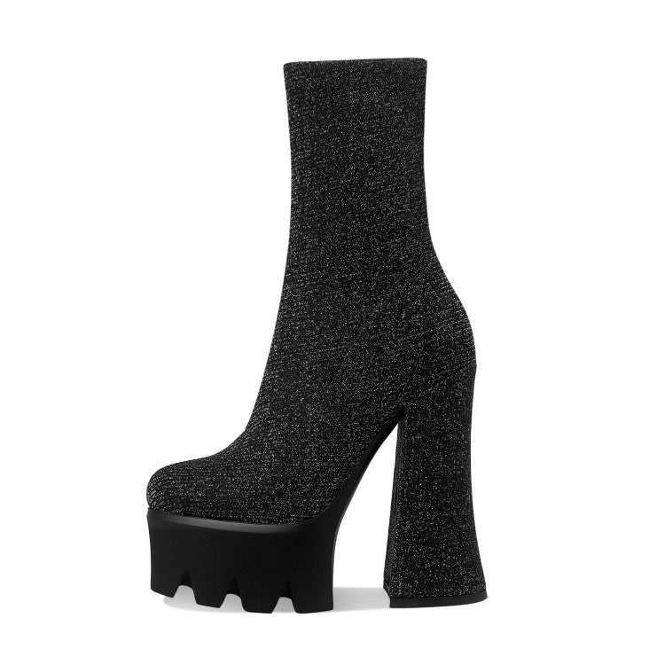 Heeled Boots  | Women's Fashion Casual  Platform heeled Boots | thecurvestory.myshopify.com