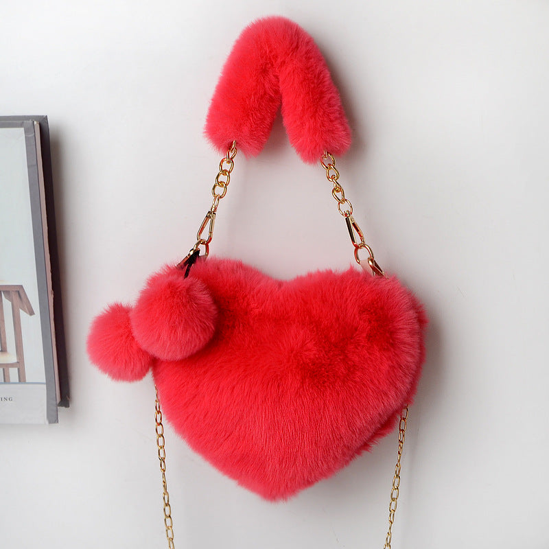4  | Love Bags Soft Plush Handbags Women Valentine's Day Party Bag | Watermelon red |  [option2]| thecurvestory.myshopify.com