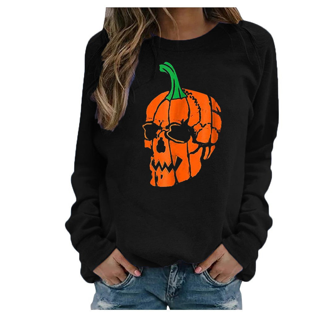 Plus Size Halloween Printed  Pullover  sweaters Thecurvestory