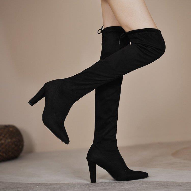 Boots  | Over The Knee Boots High Heel Suede Boots | thecurvestory.myshopify.com