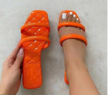 Solid Color Flat-bottomed Sandals  sandals Thecurvestory