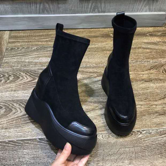 Ankle Boots  | Round Toe Platform Ankle Boots | thecurvestory.myshopify.com