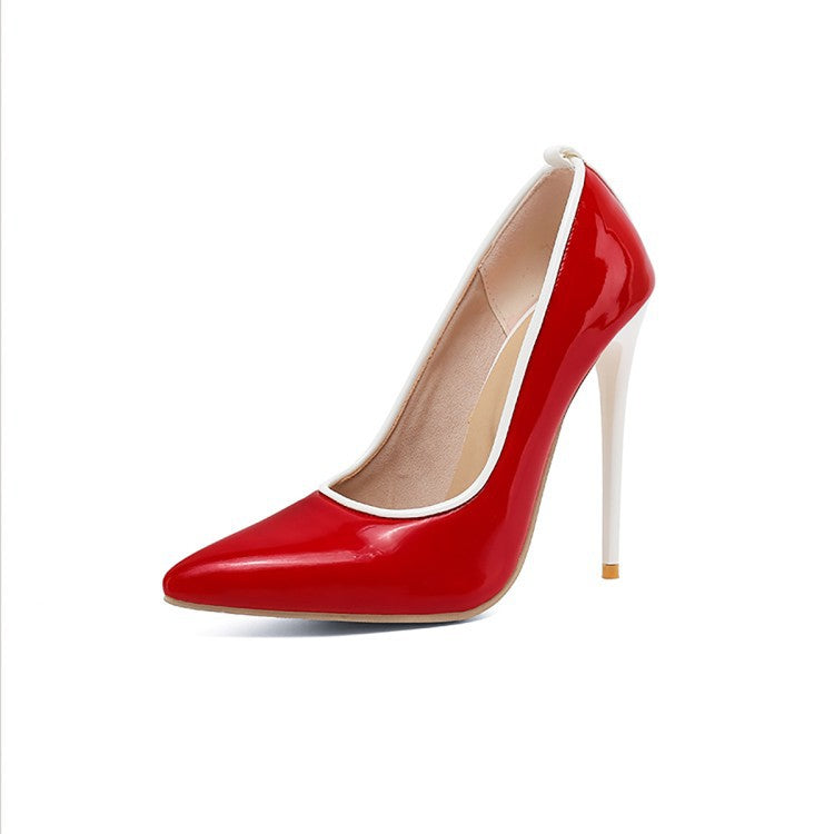 Women's Matching Pointed Toe Stiletto Pumps  Heeled Pumps Thecurvestory