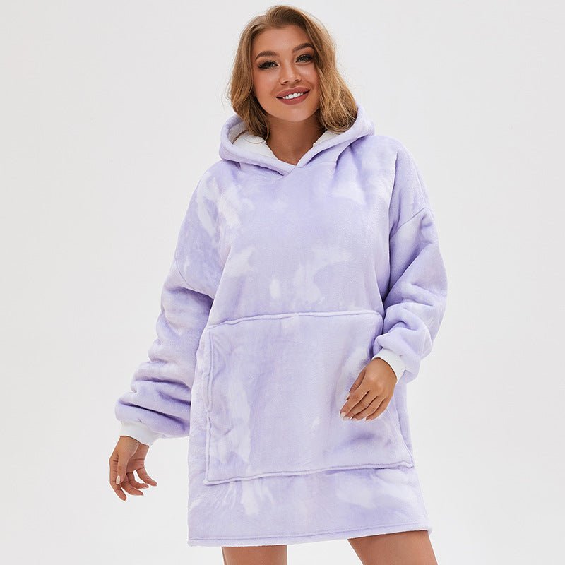 Leisure Home LazyPlus Velvet Thick Free Size Blanket Hoodie  Nightwear Thecurvestory