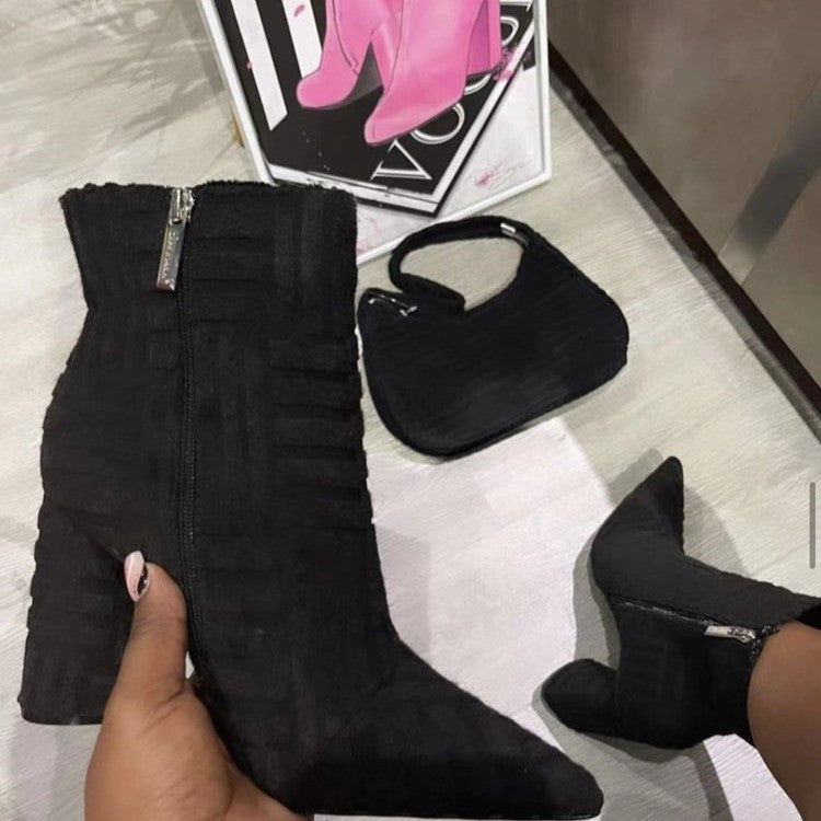 Heeled Boots  | Women's Pointed Toe Heeled Boots | thecurvestory.myshopify.com