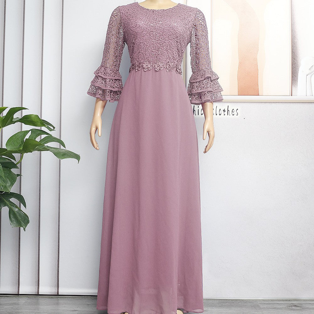 dresses  | Plus Size Lace elegant occasion dress | Pink |  L| thecurvestory.myshopify.com