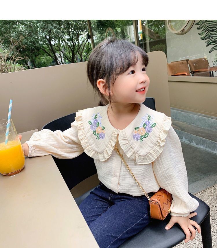 Girl full Sleeved Embroidered Top  Girl top Thecurvestory