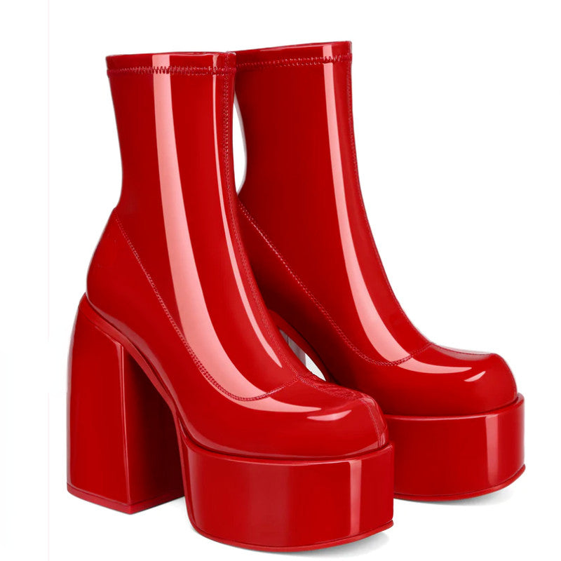 Heeled Boots  | Women's Fashion Chunky Heeled boots | thecurvestory.myshopify.com