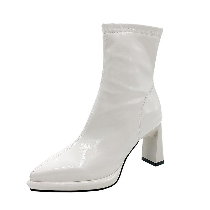 Heeled Boots  | Women's Pointed toe heel Ankle Boots | thecurvestory.myshopify.com