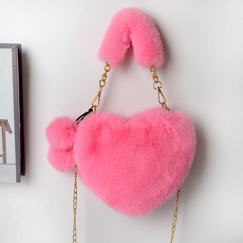 4  | Love Bags Soft Plush Handbags Women Valentine's Day Party Bag | Bright pink |  [option2]| thecurvestory.myshopify.com